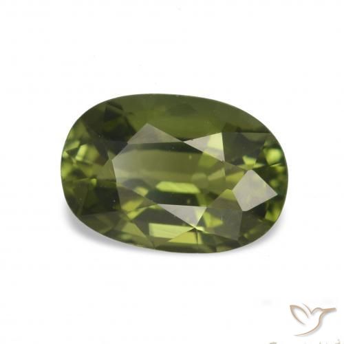 Turmalina Verde Floresta Quente Natural 1.66ct, Corte Oval, VVS-VS