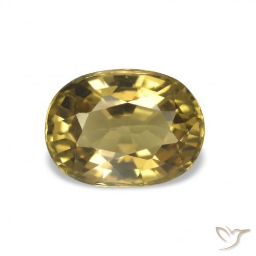 1.60ct Luz Dourada Turmalina Pedras Preciosas, oval, VVS-VS