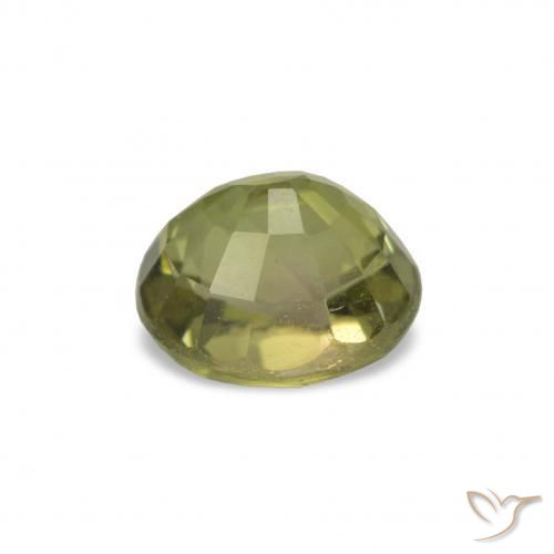 Turmalina Verde Terroso Quente Natural 1.43ct, Corte Oval, VS