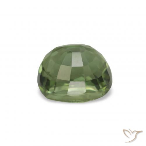 Turmalina Verde médio Natural 1.51ct, Almofada cortada, VVS-VS
