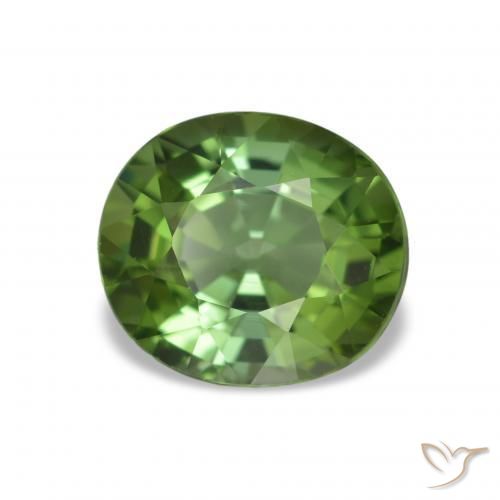 Turmalina Verde médio Natural 1.81ct, Corte Oval, VVS-VS