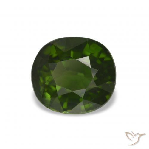 Turmalina Verde Terroso Natural 1.82ct, Corte Oval, VVS-VS