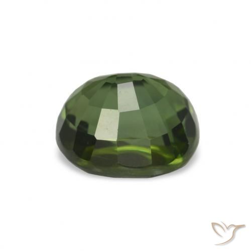 Turmalina Verde Terroso Natural 1.82ct, Corte Oval, VVS-VS