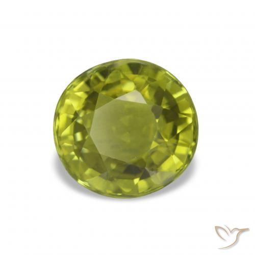 Turmalina Verde Terroso Quente Natural 1.64ct, Corte Oval, VVS-VS