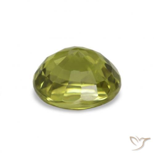 Turmalina Verde Terroso Quente Natural 1.64ct, Corte Oval, VVS-VS