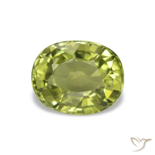 Turmalina Verde oliva Natural 1.50ct, Corte Oval, VS