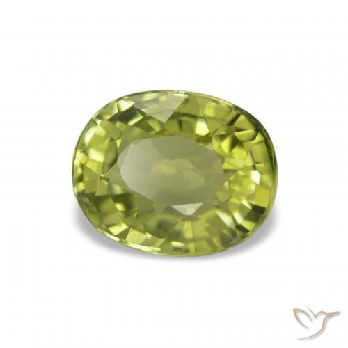 Turmalina Verde oliva Natural 1.50ct, Corte Oval, VS