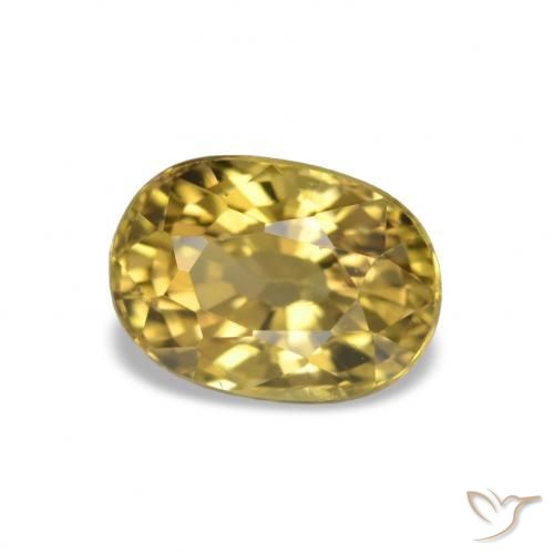 Turmalina Ouro Natural 1.62ct, Corte Oval, VVS-VS