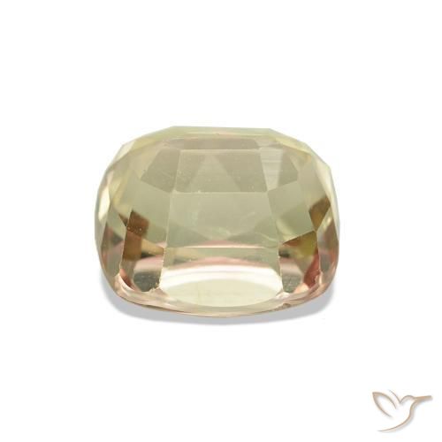 Turmalina Amarelo acastanhado Natural 1.78ct, Almofada cortada, VS-SI