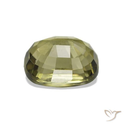 Turmalina Verde Terroso Quente Natural 1.74ct, Almofada cortada, VS