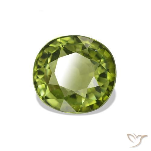 Turmalina Verde médio Natural 1.42ct, Corte Oval, VS