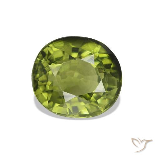 Turmalina Verde floresta Natural 1.67ct, Corte Oval, VS-SI