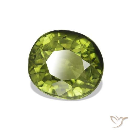 Turmalina Verde floresta Natural 1.67ct, Corte Oval, VS-SI