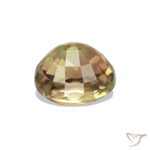 Turmalina Amarelo marrom Natural 1.47ct, Corte Oval, VVS