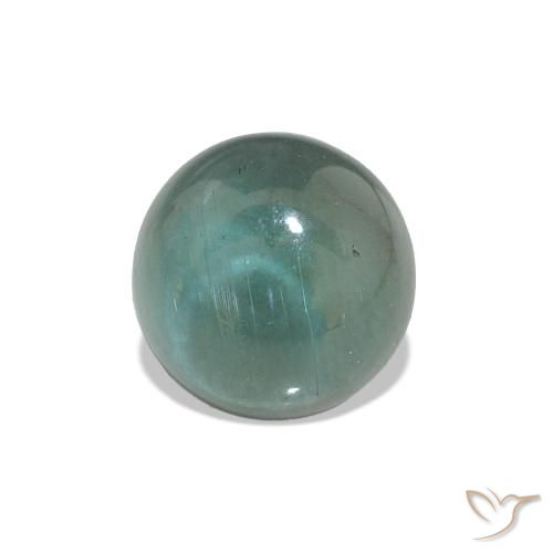 Turmalina Azul-esverdeado Natural 1.54ct, Corte Redondo, Transparente