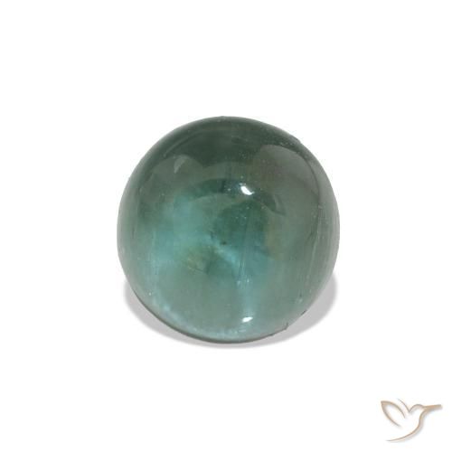 Turmalina Médio Verde Azul Natural 1.17ct, Corte Redondo, Transparente