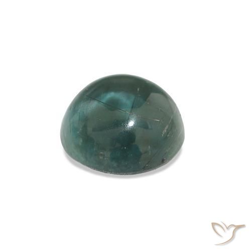 Turmalina Médio Verde Azul Natural 1.17ct, Corte Redondo, Transparente