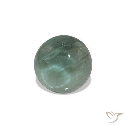 Turmalina Verde acinzentado profundo Natural 0.81ct, Corte Redondo, Transparente