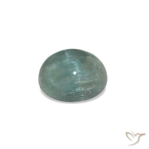 Turmalina Verde acinzentado profundo Natural 0.81ct, Corte Redondo, Transparente