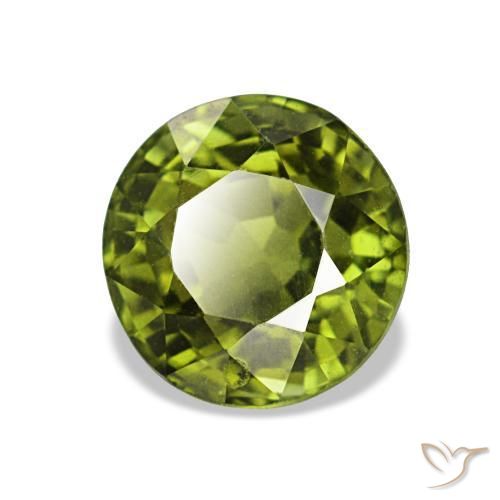 Turmalina verde natural 1,55ct, corte redondo, VVS-VS