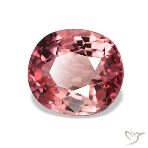 Turmalina rosa natural 1,43ct, corte oval, VS