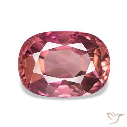 2.20ct rosa turmalina, almofada, VS
