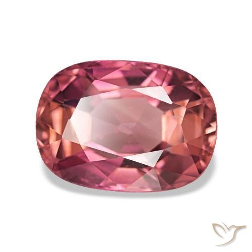 Turmalina rosa natural 2,20ct, almofada cortada, VS