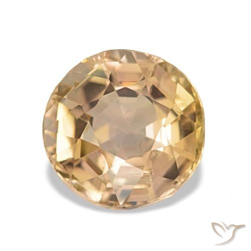 Turmalina dourado natural 2,03ct, corte redondo, VS