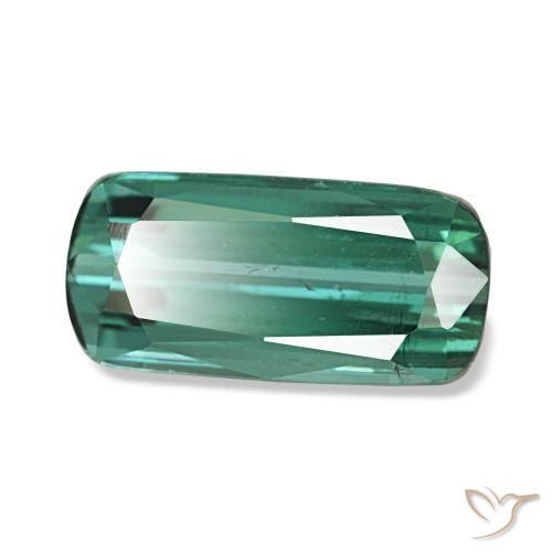 Turmalina verde natural 1,88ct, almofada cortada, SI
