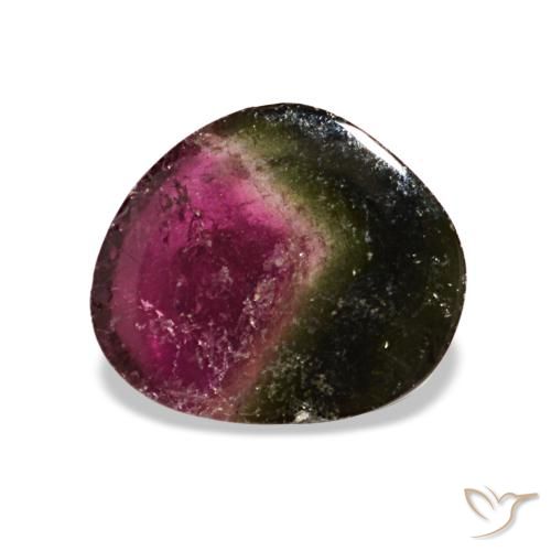 Turmalina multicolorido natural 2,33ct, trillion, transparente