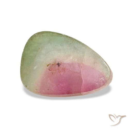 2.56ct multicolorido turmalina, trillion, transparente