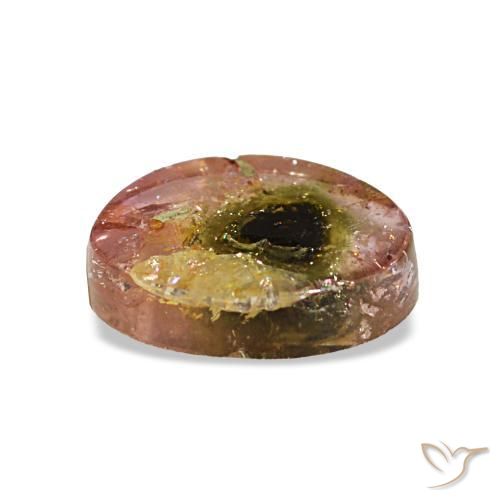 Turmalina multicolorido natural 1,80ct, forma extravagante, transparente