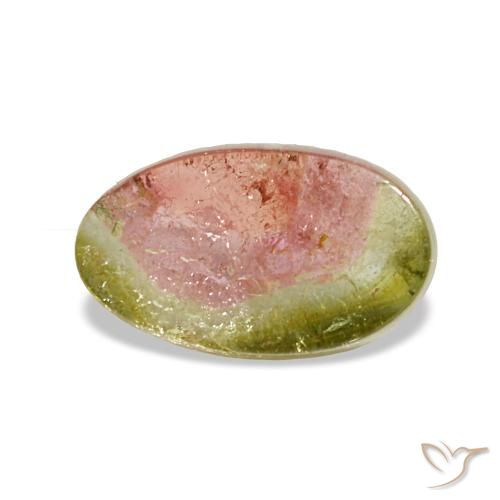 Turmalina multicolorido natural 1,74ct, corte oval, transparente