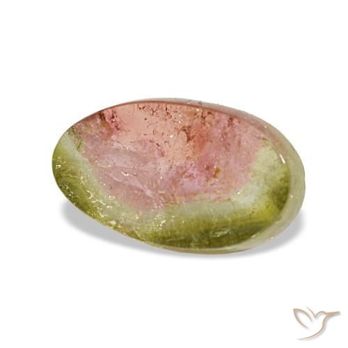 Turmalina multicolorido natural 1,74ct, corte oval, transparente
