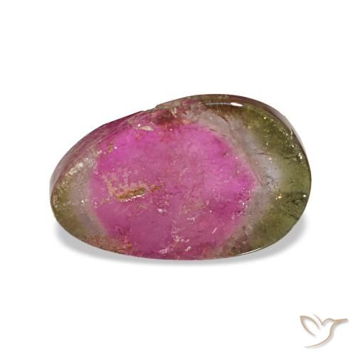 Turmalina multicolorido natural 2,98ct, forma extravagante, transparente