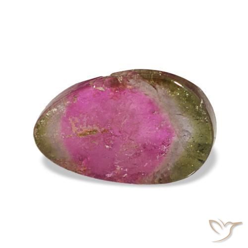 Turmalina multicolorido natural 2,98ct, forma extravagante, transparente