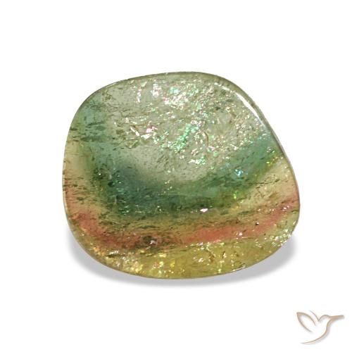 Turmalina multicolorido natural 1,83ct, forma extravagante, transparente