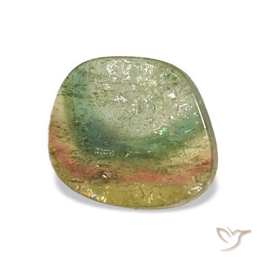 Turmalina multicolorido natural 1,83ct, forma extravagante, transparente