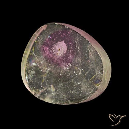 Turmalina multicolorido natural 4,50ct, forma extravagante, transparente