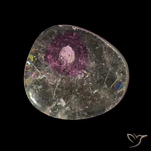 Turmalina multicolorido natural 4,50ct, forma extravagante, transparente