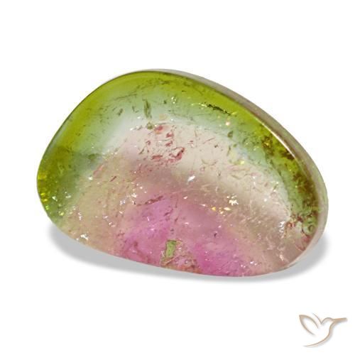 Turmalina multicolorido natural 1,75ct, forma extravagante, transparente