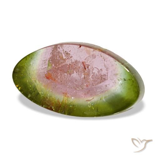 Turmalina multicolorido natural 3,34ct, forma extravagante, transparente