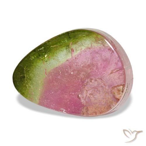Turmalina multicolorido natural 2,92ct, forma extravagante, transparente