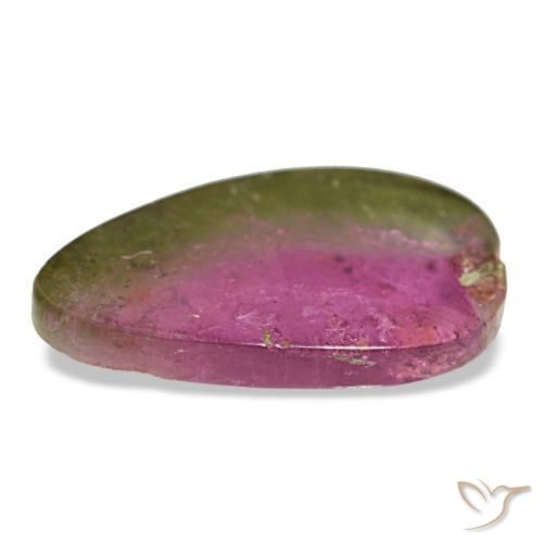 Turmalina multicolorido natural 1,72ct, forma extravagante, transparente