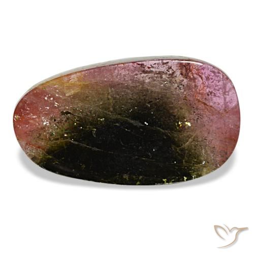 Turmalina multicolorido natural 7,12ct, forma extravagante, transparente