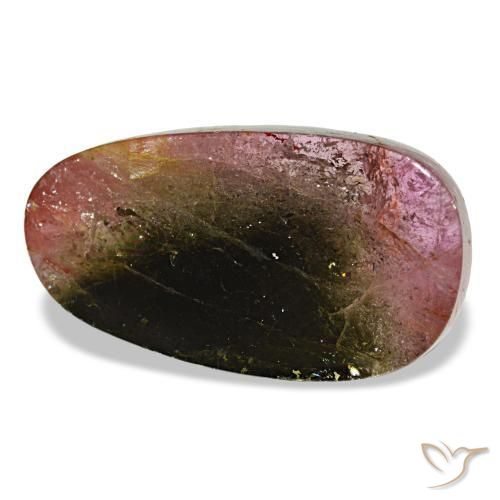 Turmalina multicolorido natural 7,12ct, forma extravagante, transparente