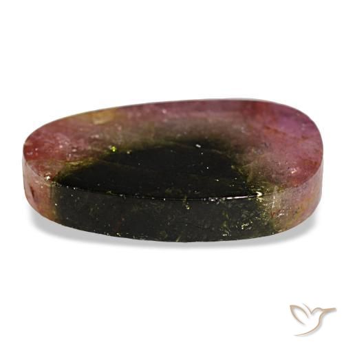 Turmalina multicolorido natural 7,12ct, forma extravagante, transparente