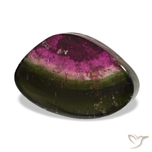 Turmalina multicolorido natural 2,31ct, forma extravagante, transparente