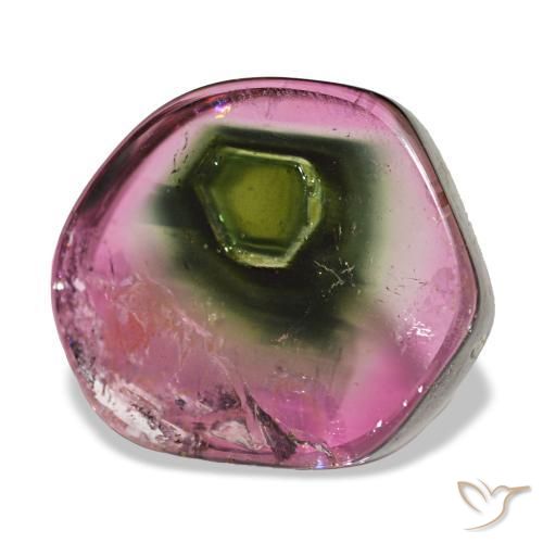 Turmalina multicolorido natural 4,77ct, forma extravagante, transparente