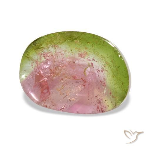 Turmalina multicolorido natural 1,72ct, forma extravagante, transparente